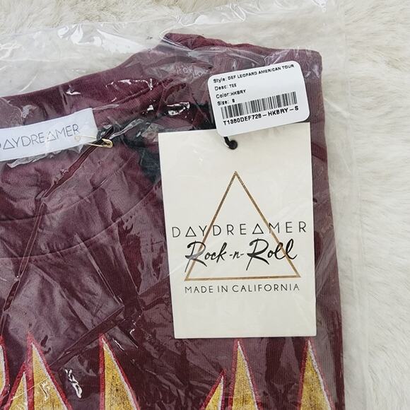 Daydreamer Def Leppard American Tour Tee Huckleberry Graphic Band S New - Picture 13 of 13